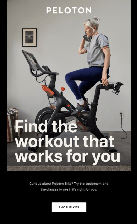 Peloton による National Bike Month ニュースレターのアイデア