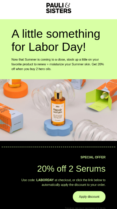 Labor Day newsletter idea by Pauli & Sisters