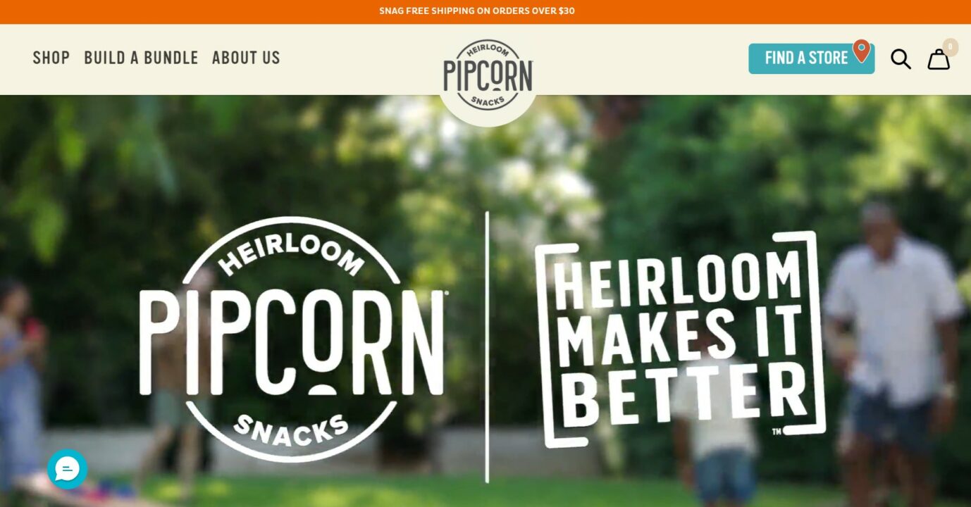 Pipcorn Shopify store