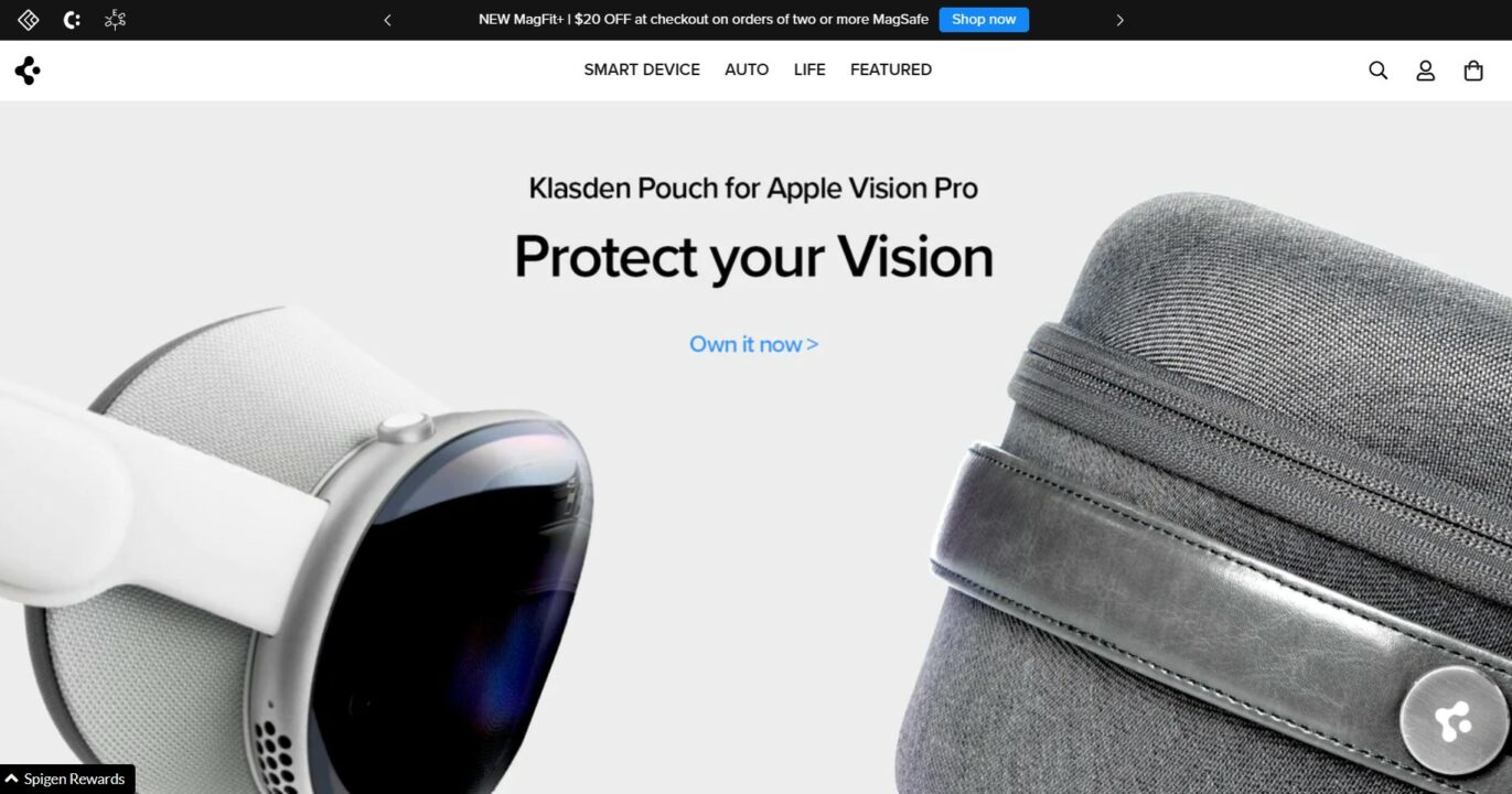 Spigen wesbite on Shopify
