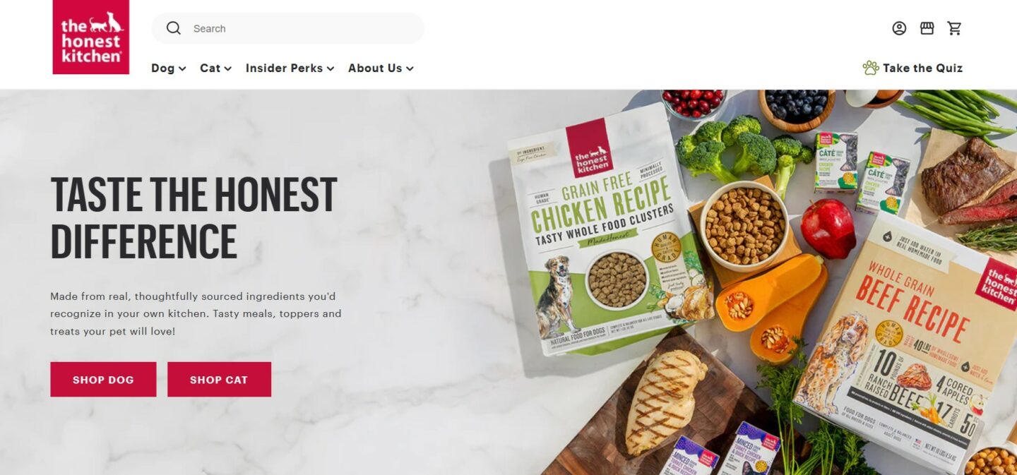 The Honest Kitchen website
