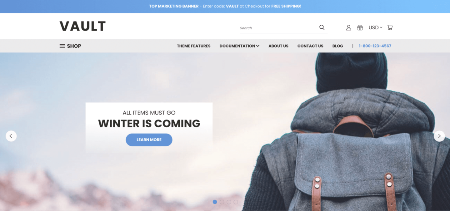 BigCommerce theme: Vault