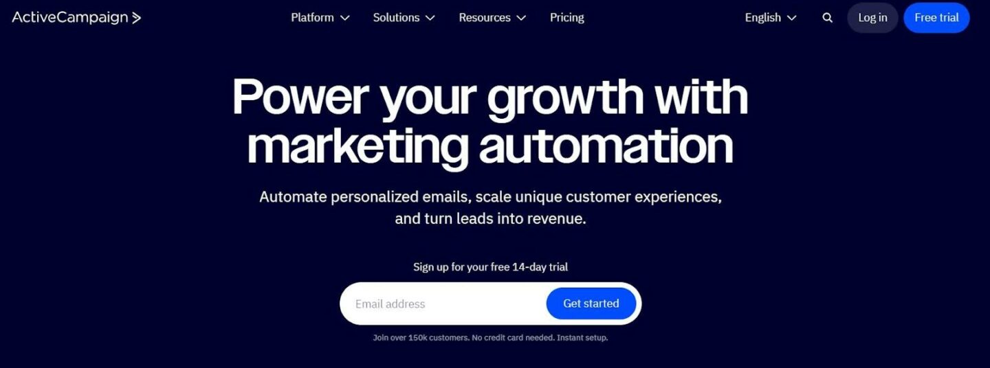 email and sms tool ActiveCampaign