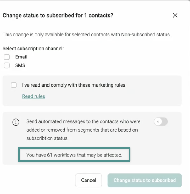 Updates for segments used in automations