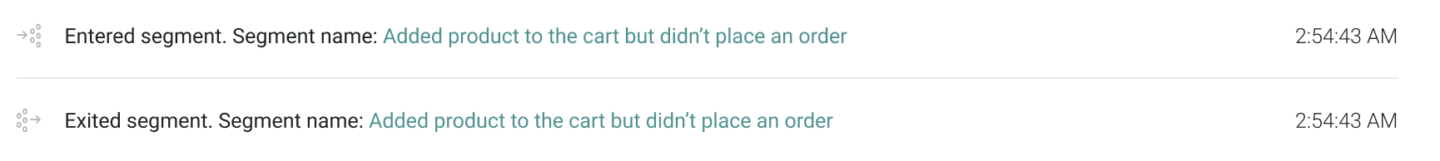 New events in contact profiles