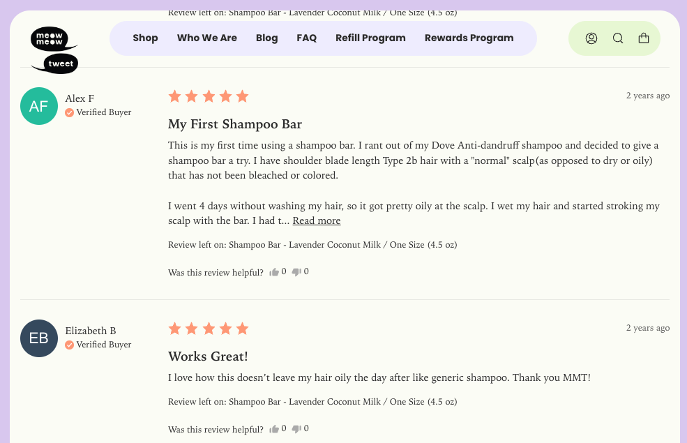 Shampoo review