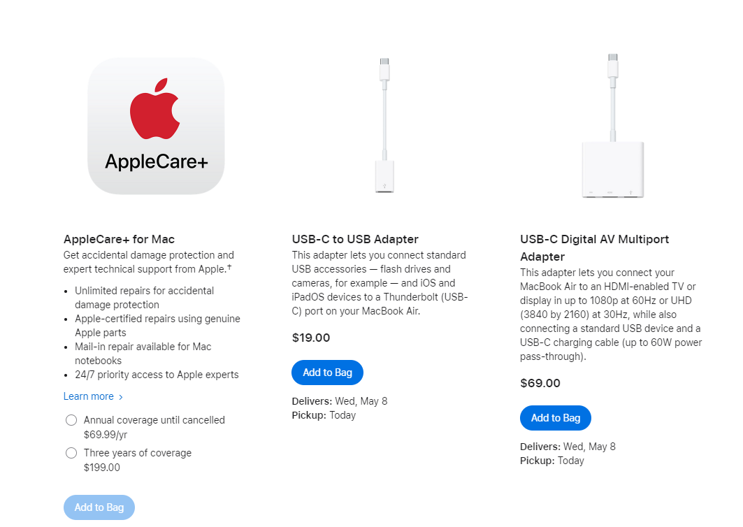 Cross-selling example: Apple