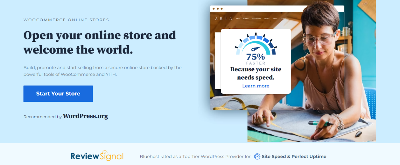 Bluehost homepage