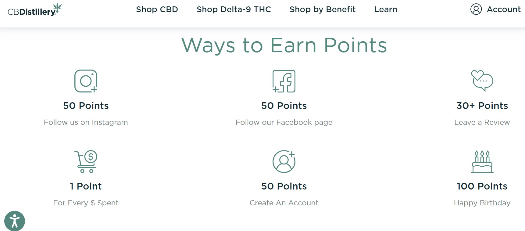 CBD marketing: loyalty program from CBDistillery