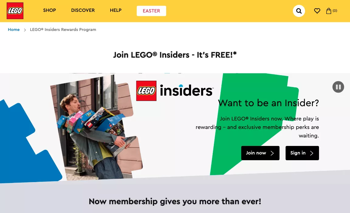 Loyalty programs: LEGO insiders