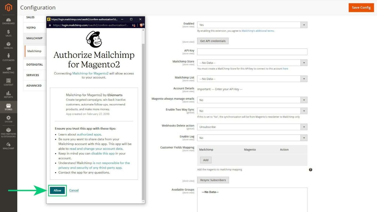 Mailchimp abandoned cart