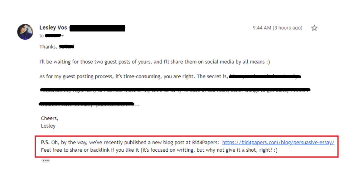 How to use P.S. in emails: adding an extra thought