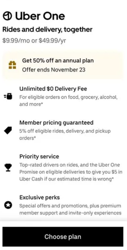 Cross-selling example: Uber