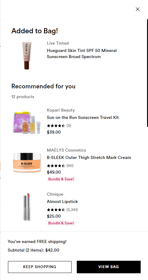 Cross-selling example: Ulta Beauty