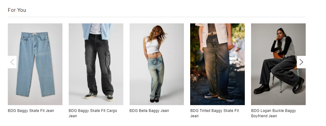 Cross-selling example: Urban Outfitters