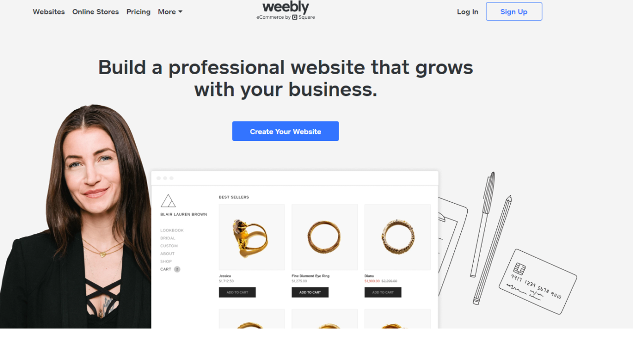 Weebly homepage