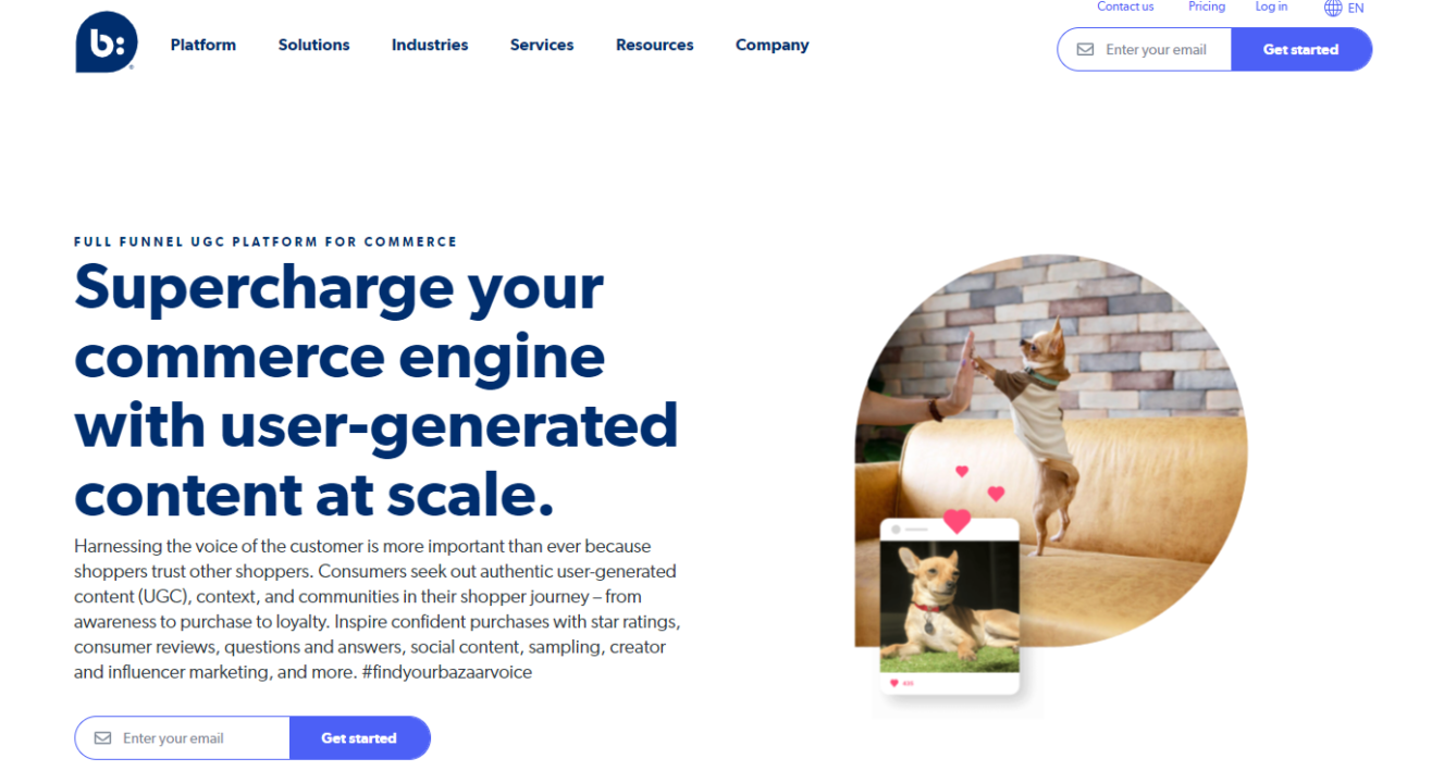 Yotpo alternative - Bazaarvoice