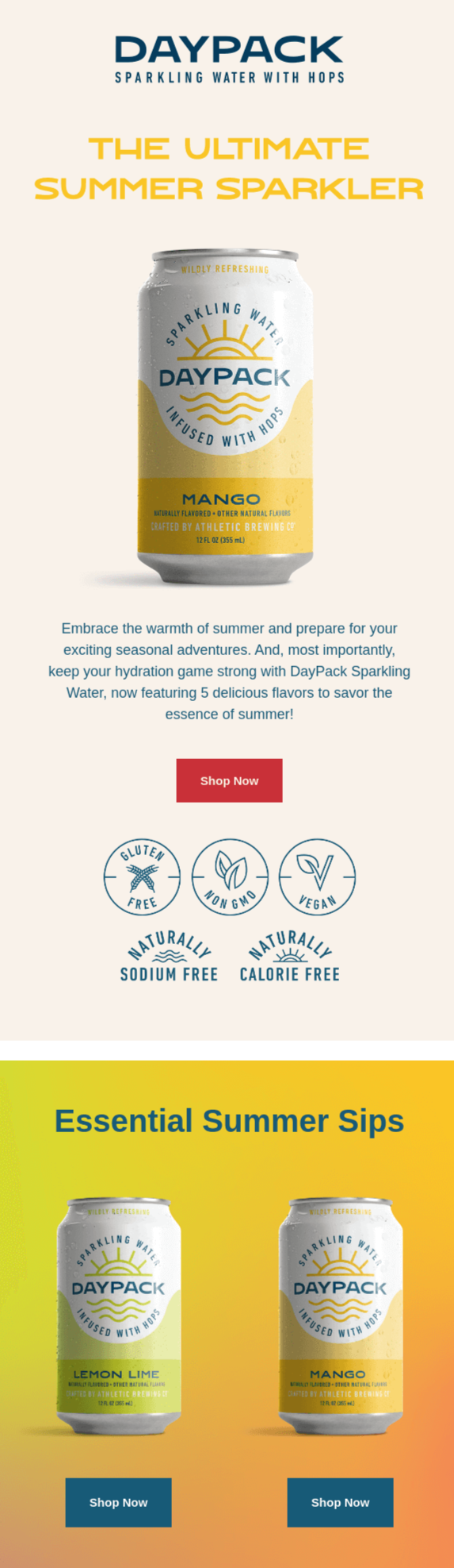 Summer email subject line example: Athletic Brewing