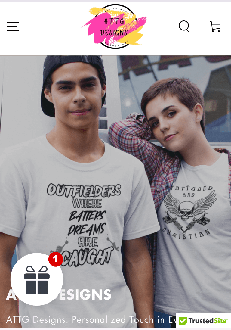 15 ecommerce optimization tips: mobile optimization example from ATTG Designs