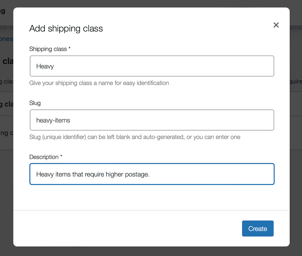 WooCommerce shipping labels: adding a shipping class