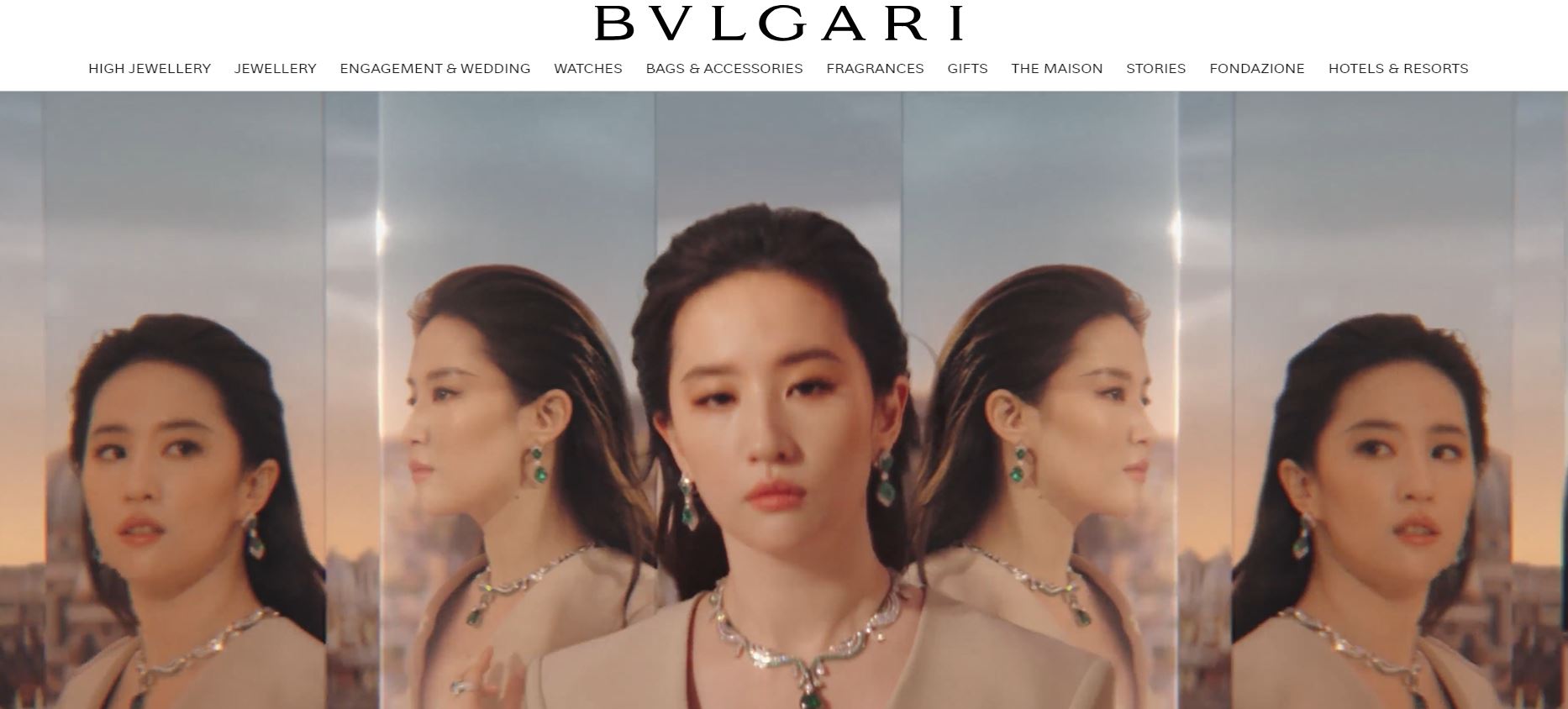Top Shopify jewelry stores: Bulgari