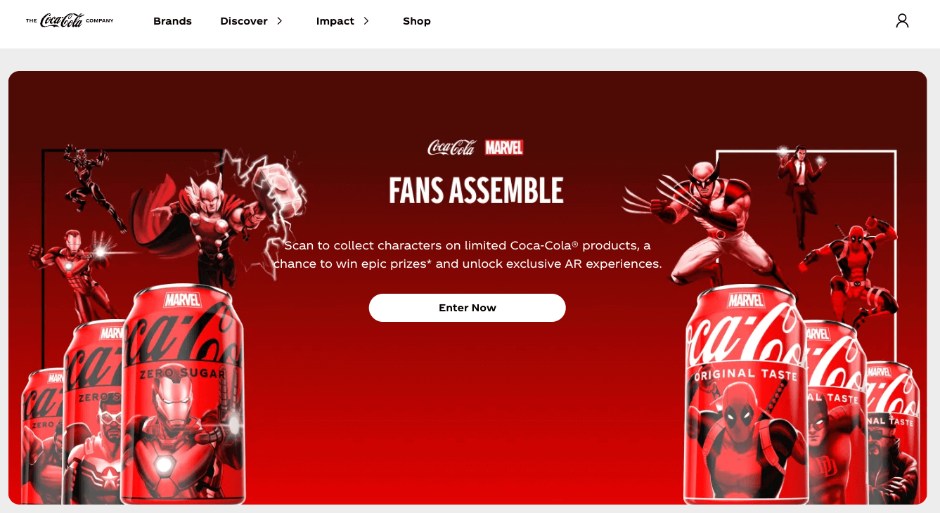 Coca-Cola homepage