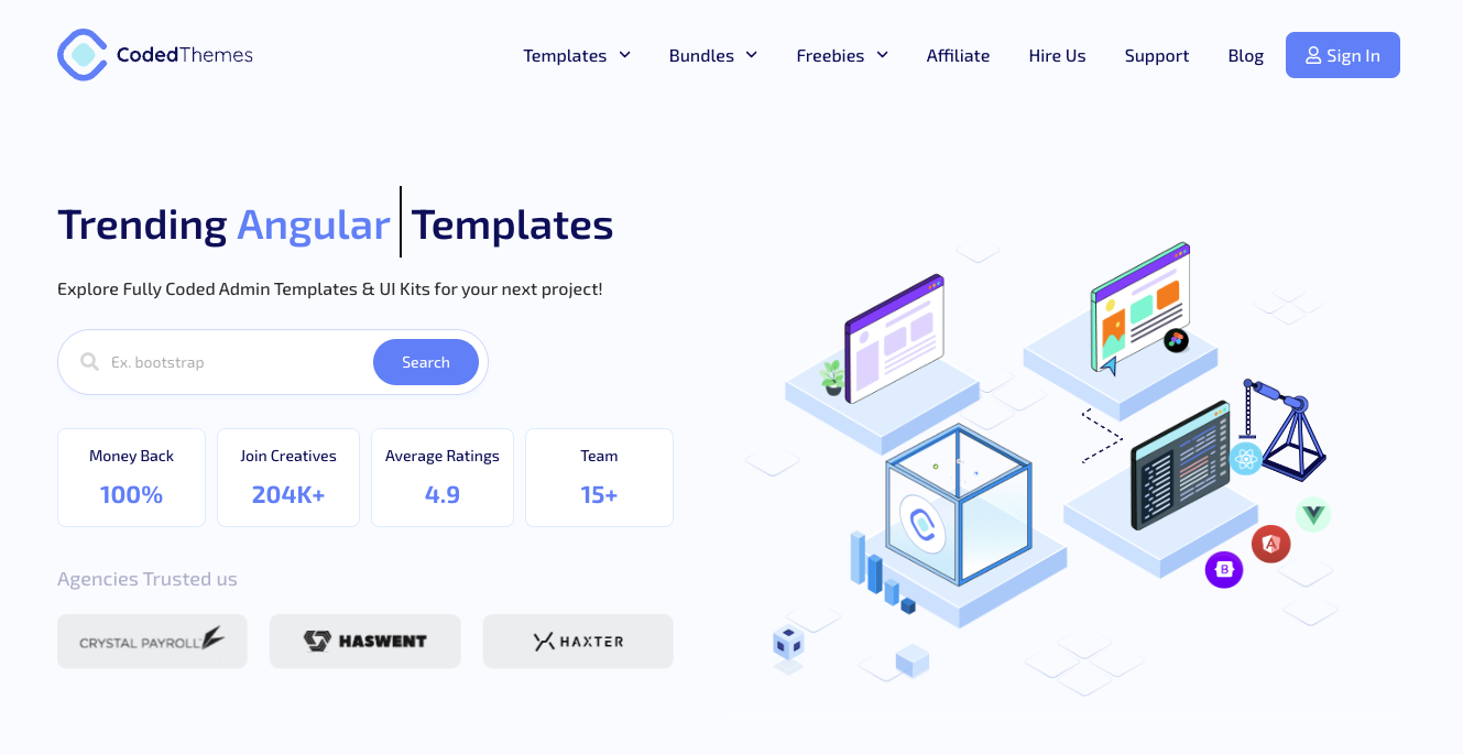 CodedThemes homepage