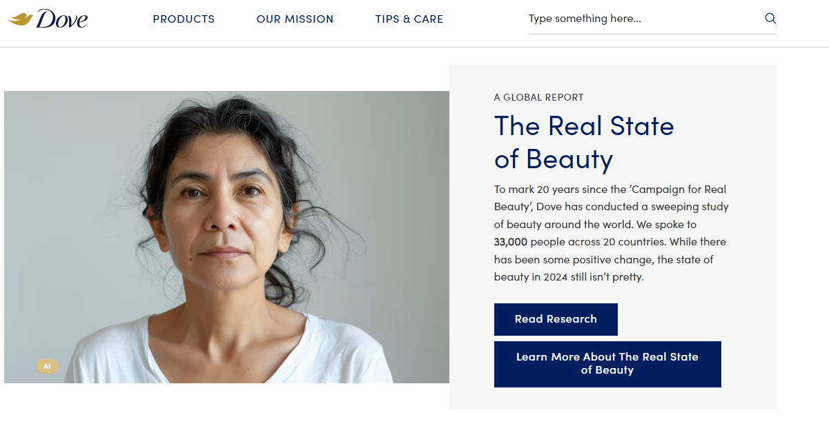 Creating messages for a brand: Dove