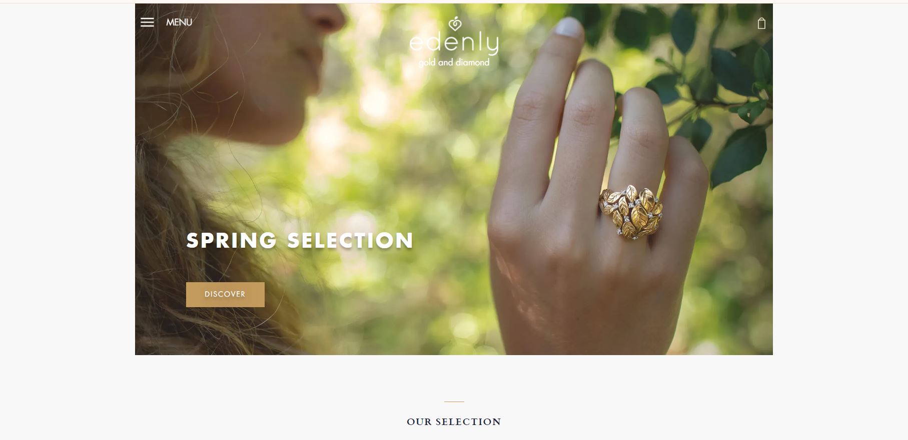 Top Shopify jewelry stores: Edenly