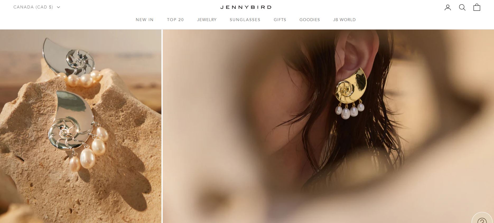 Top Shopify jewelry stores: Jenny Bird