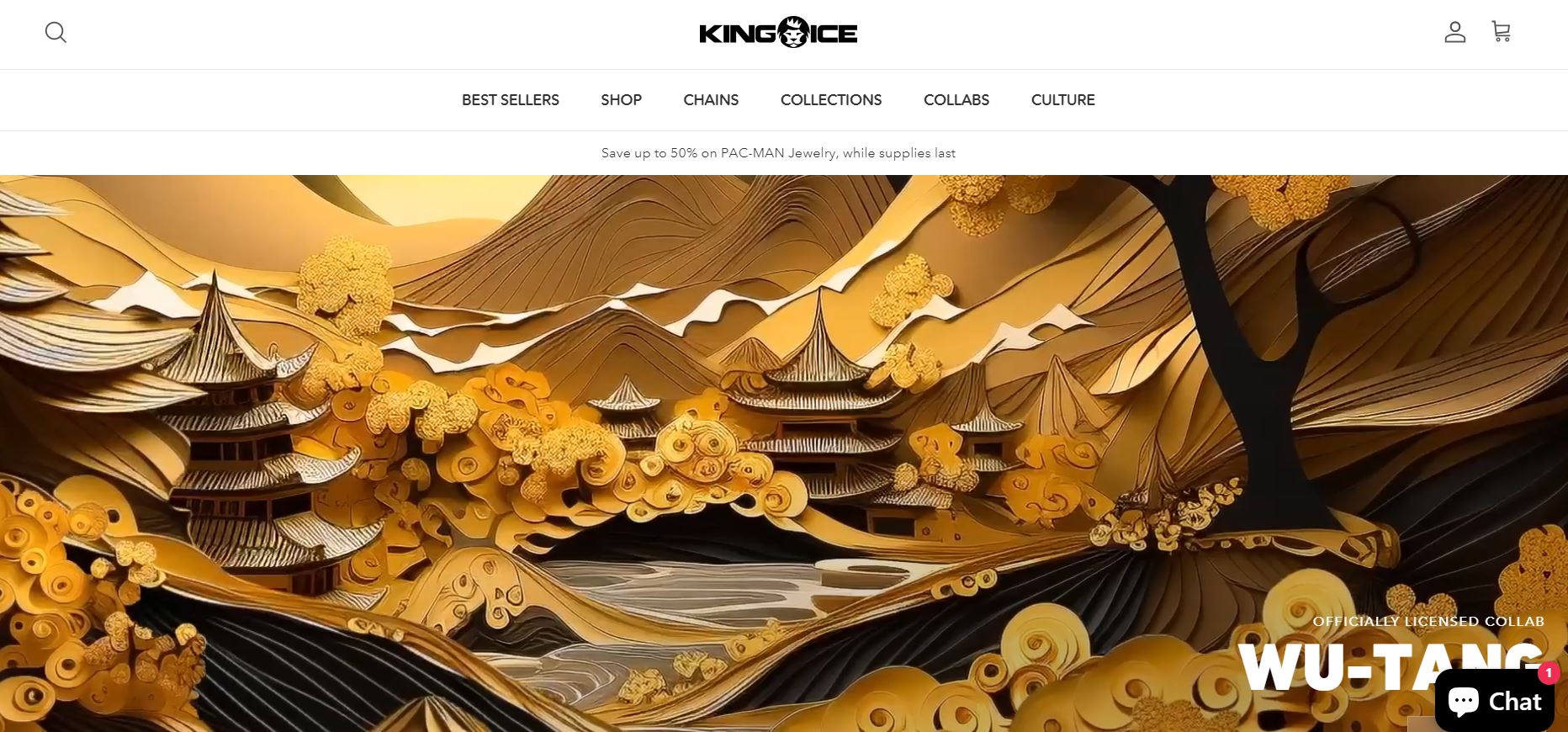 Top Shopify jewelry stores: King Ice