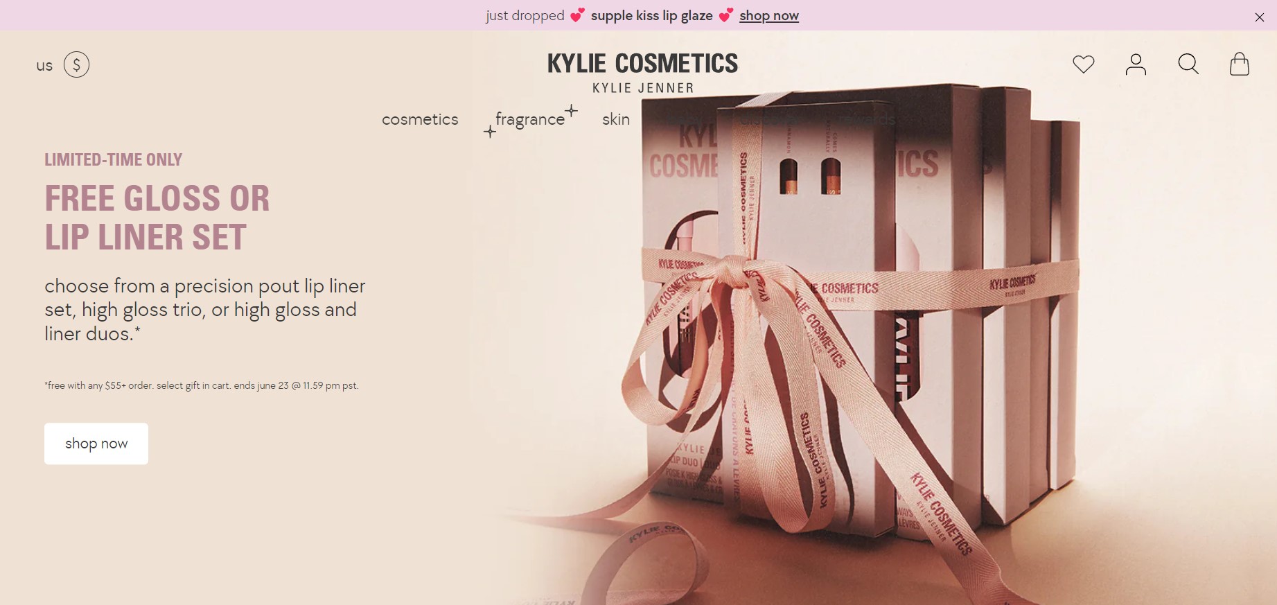 Best beauty ecommerce websites to learn from: Kylie Cosmetics