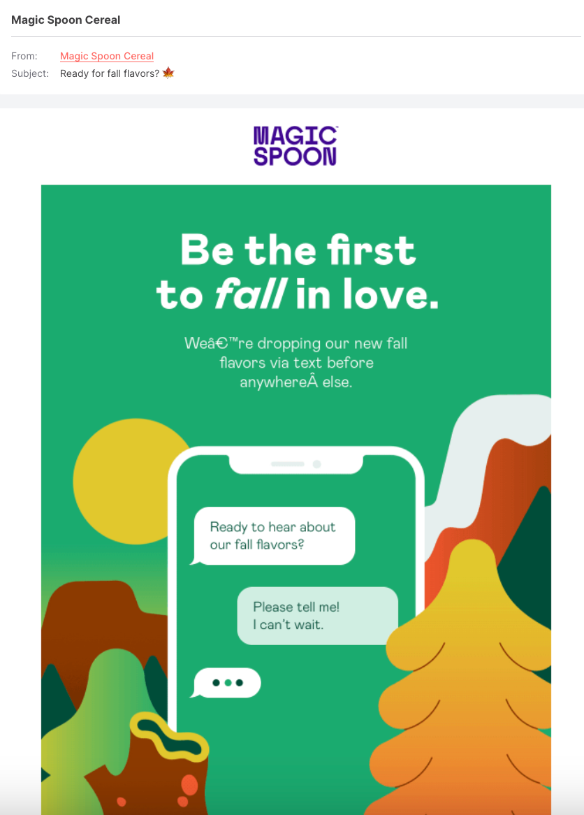 10 tips for effective email copywriting: example from Magic Spoon