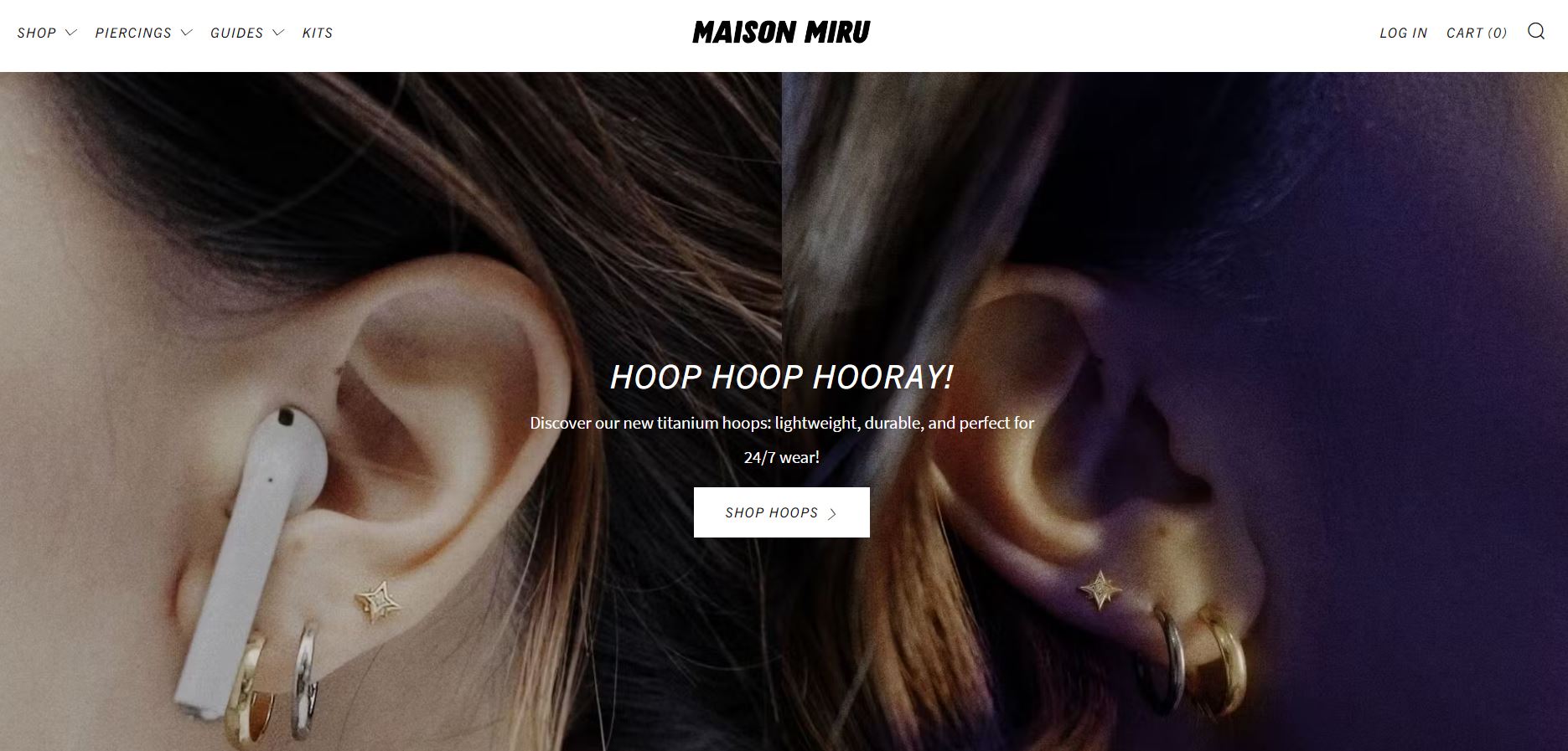 Top Shopify jewelry stores: Maison Miru