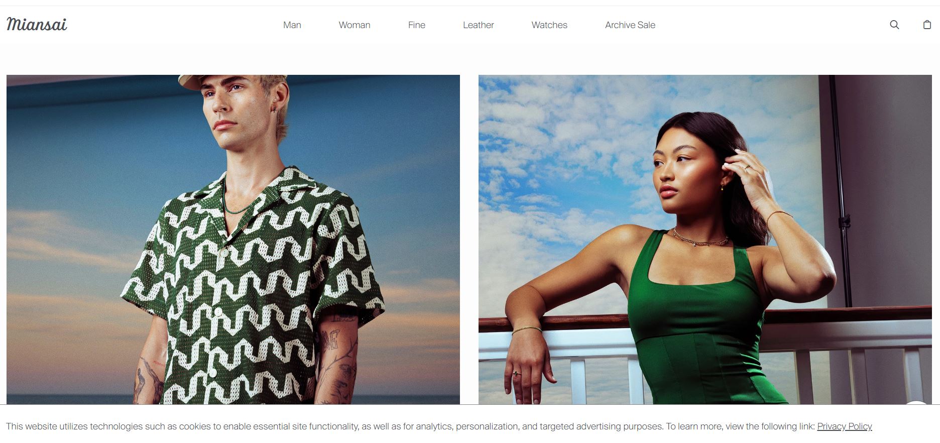 Top Shopify jewelry stores: Miansai