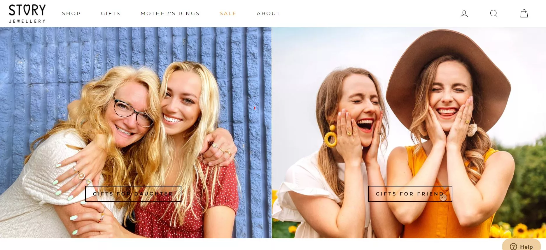 Top Shopify jewelry stores: Story Jewellery