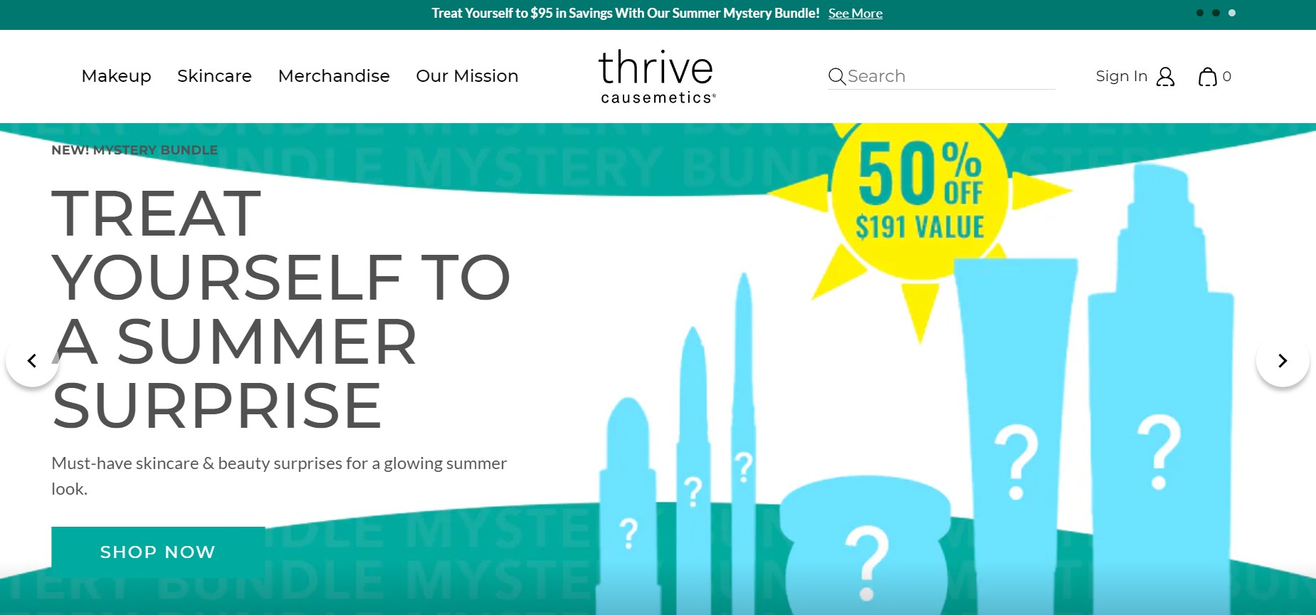 Best beauty ecommerce websites to learn from: Thrive Causemetics