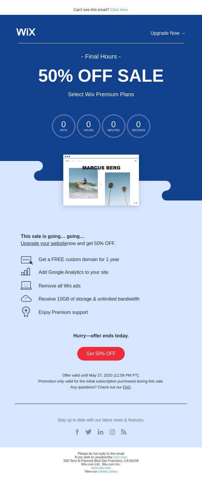20 best flash sale email examples: Wix