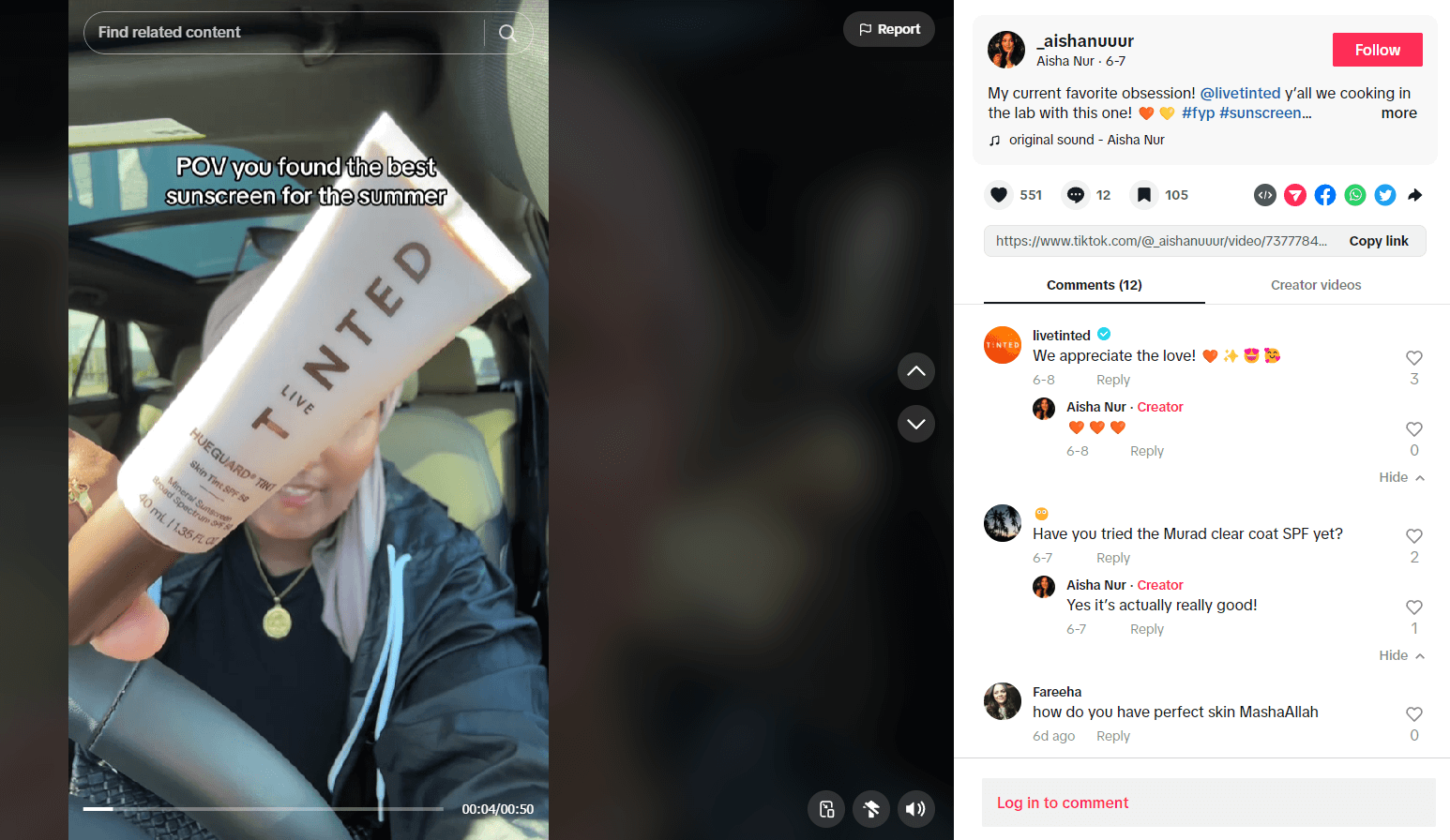 9 skin care marketing tips to boost your brand: example of collaborating with influencers from Live Tinted
