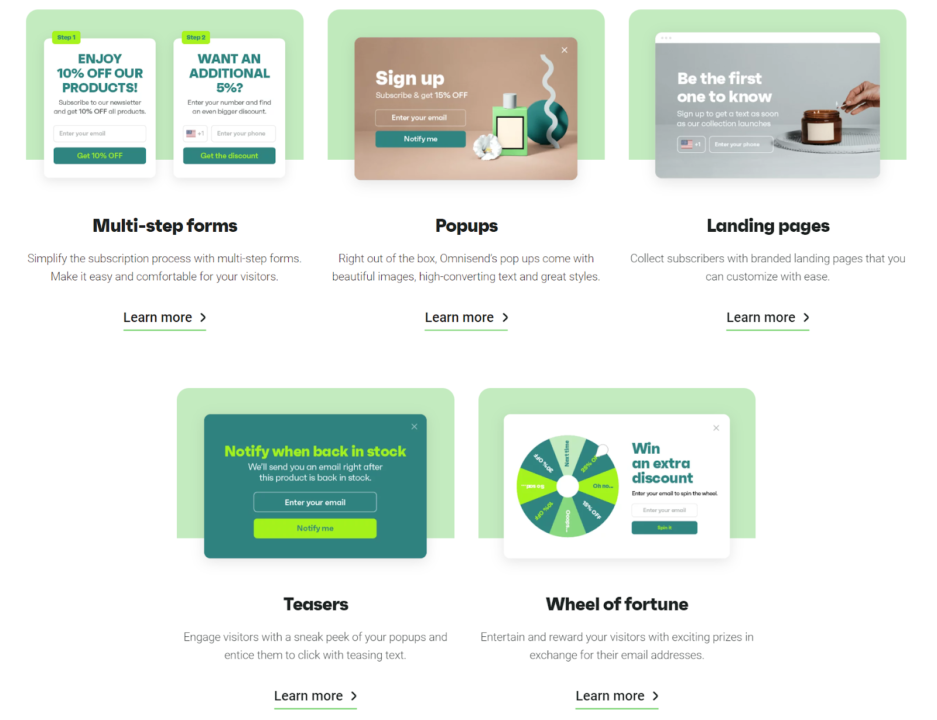Newsletter and social media offers promotion on Omnisend