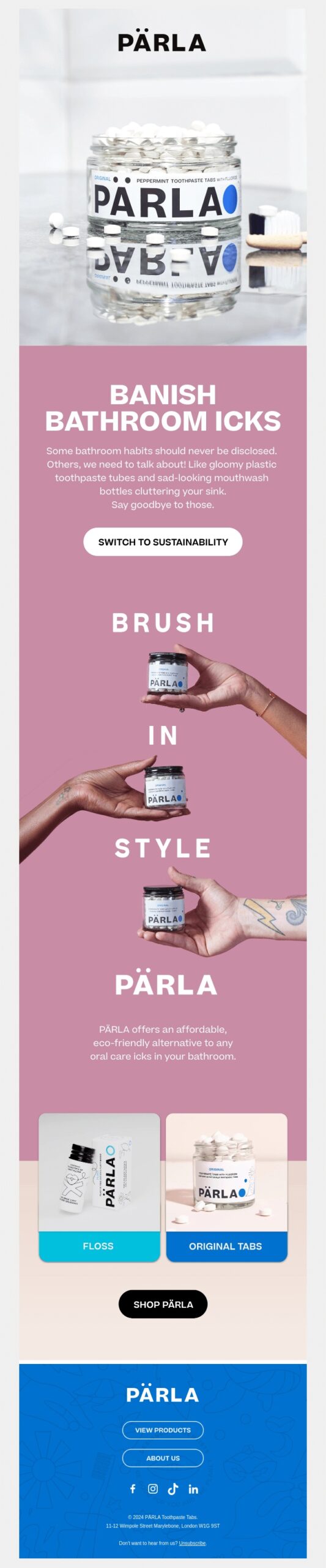 Promotional email example from Parla