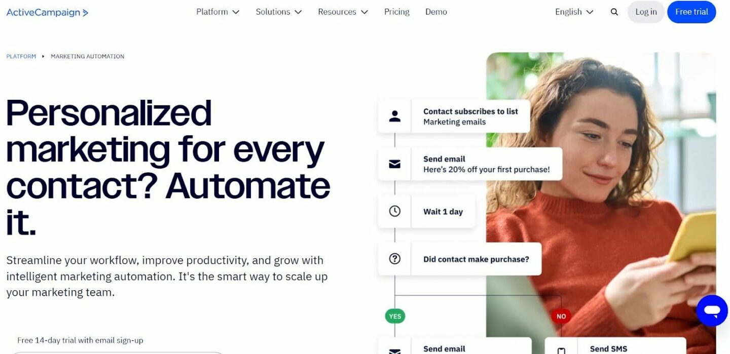 best marketing automation software: ActiveCampaign