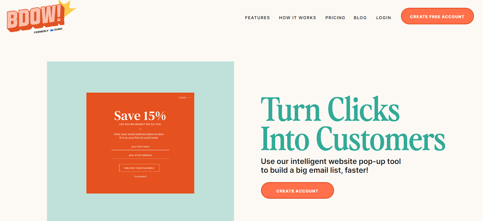 Best email capture software: BDOW