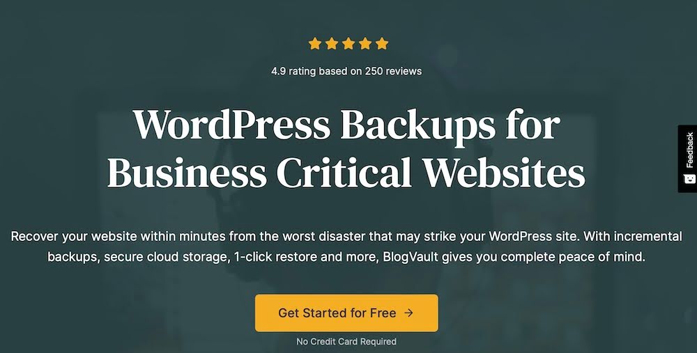 top seven WordPress backup plugin options: BlogVault
