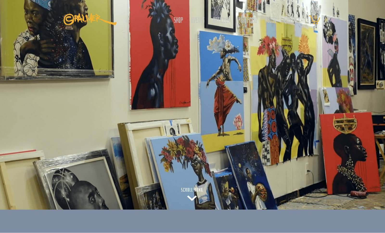 Best artist portfolio website examples: Charly Palmer