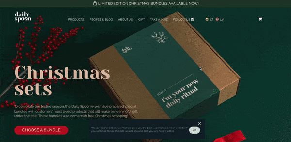 Email capture best practices: example from Daily Spoon
