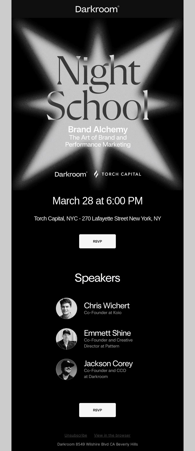 countdown in event and webinar email example