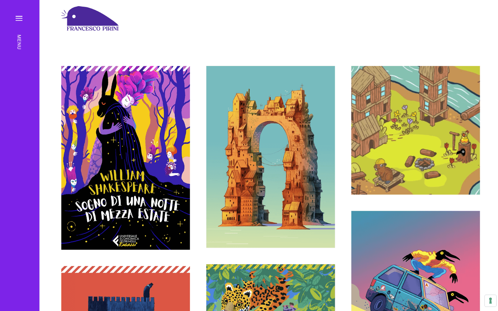 Best artist portfolio website examples: Francesco Pirini