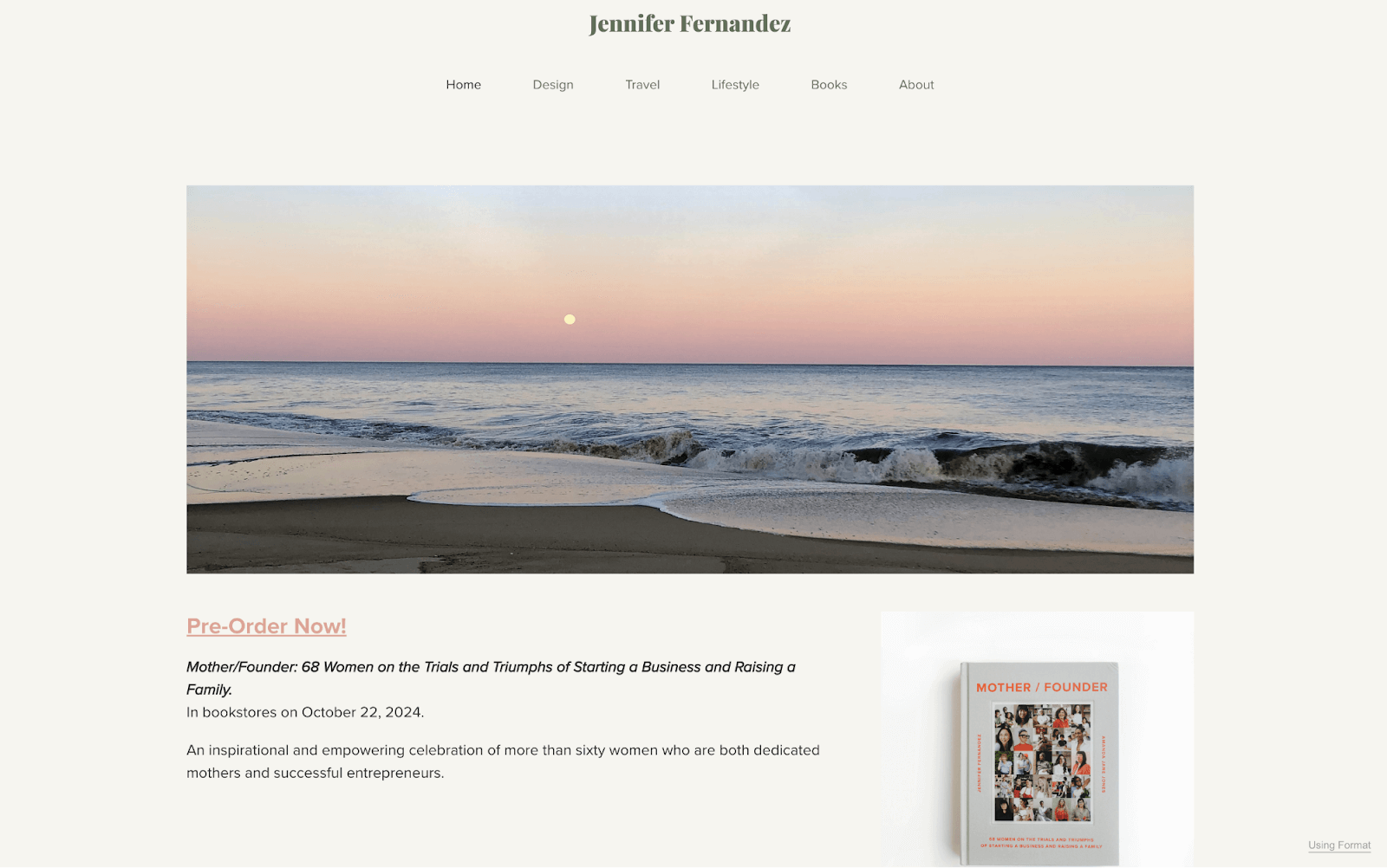Best writer portfolio website examples: Jennifer Fernandez