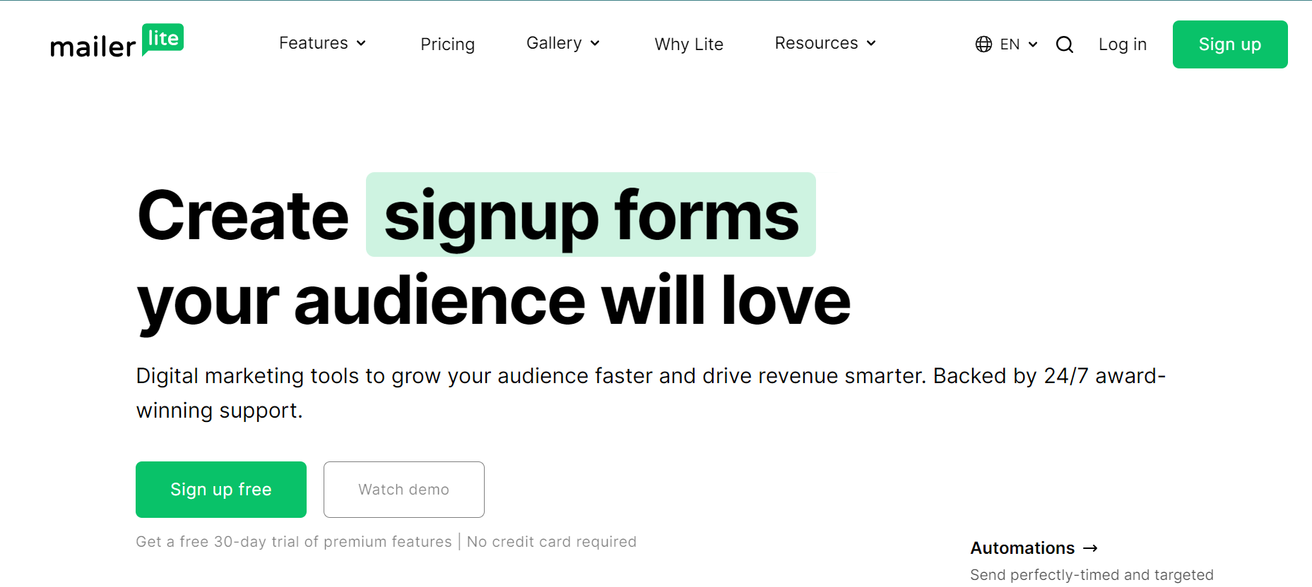 Best email marketing services for small businesses: MailerLite
